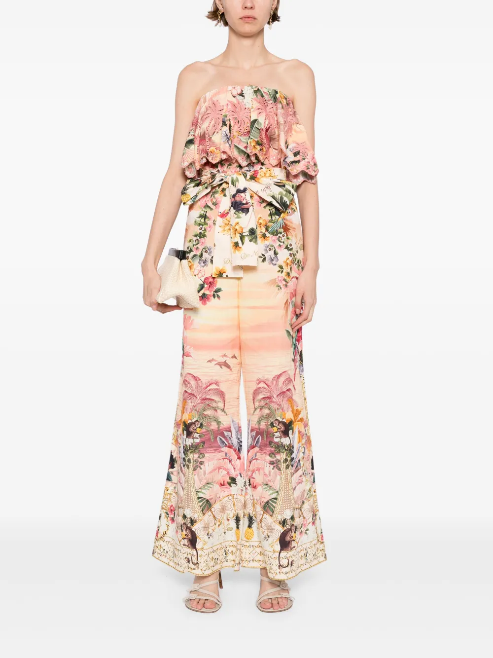Camilla Strapless jumpsuit - Oranje