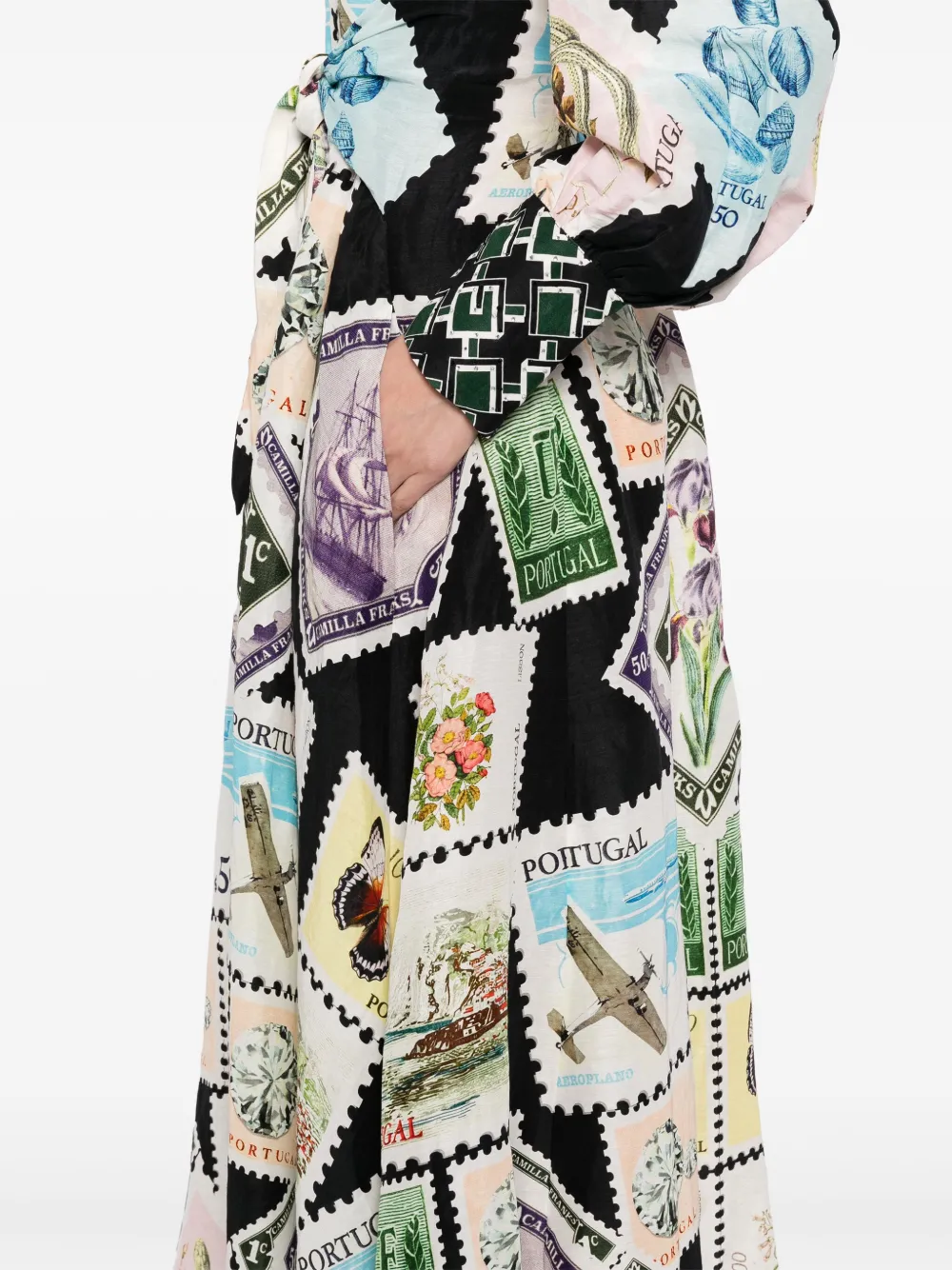 Camilla Blousejurk met gestrikte taille Wit