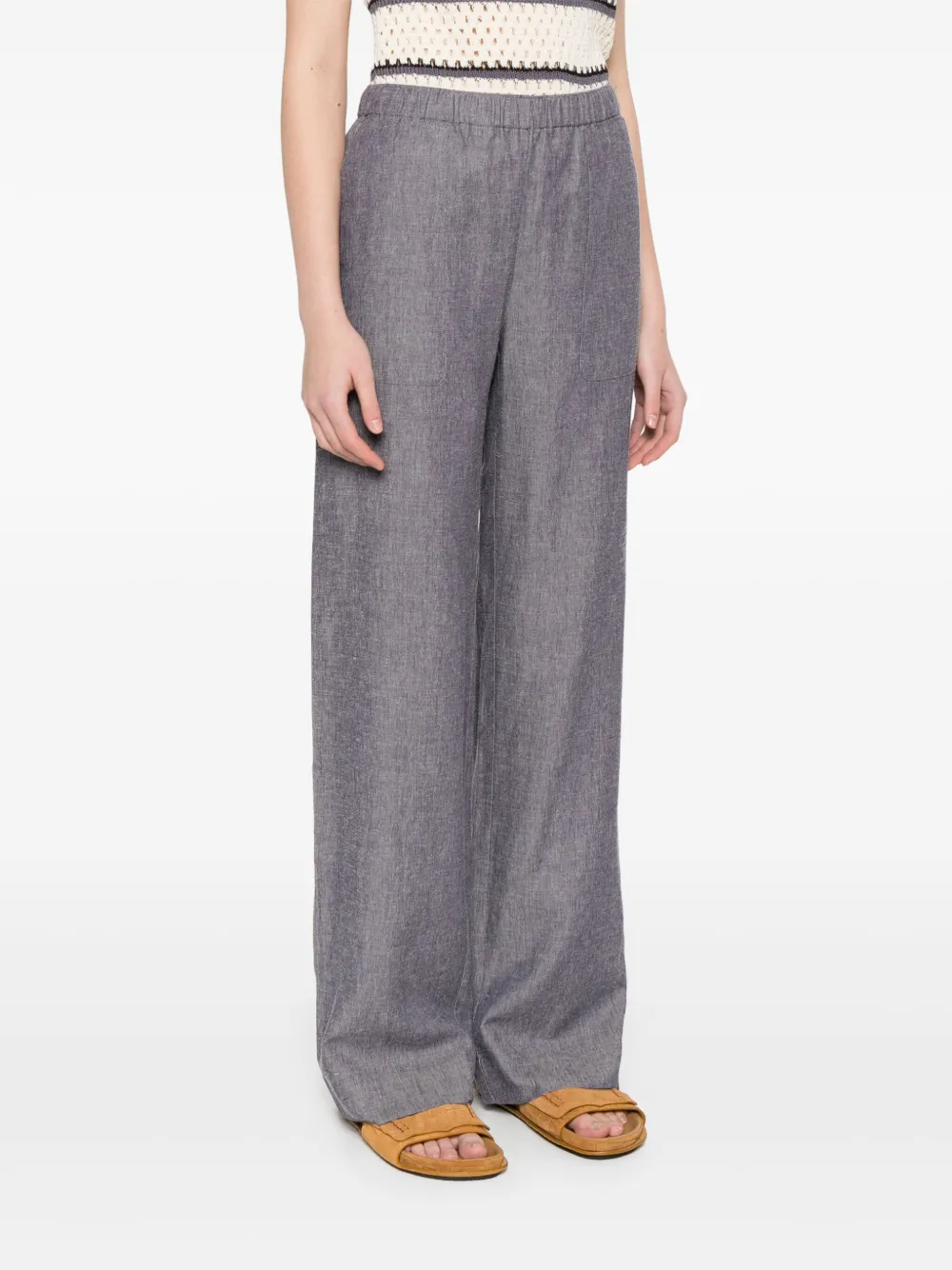 Vince Broek met elastische taille Blauw
