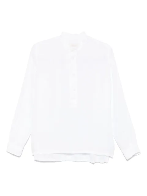 original vintage style top con cuello henley