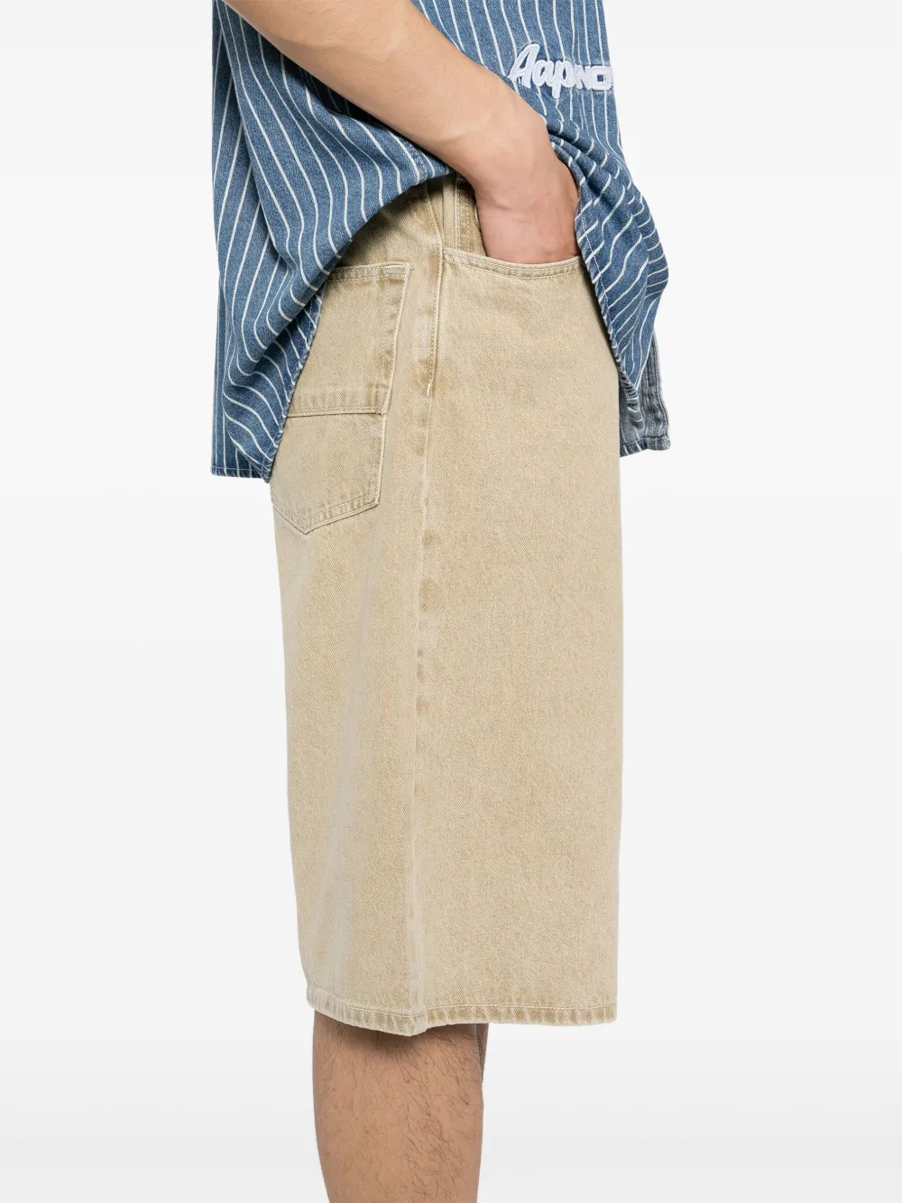 AAPE BY *A BATHING APE Denim shorts Blauw
