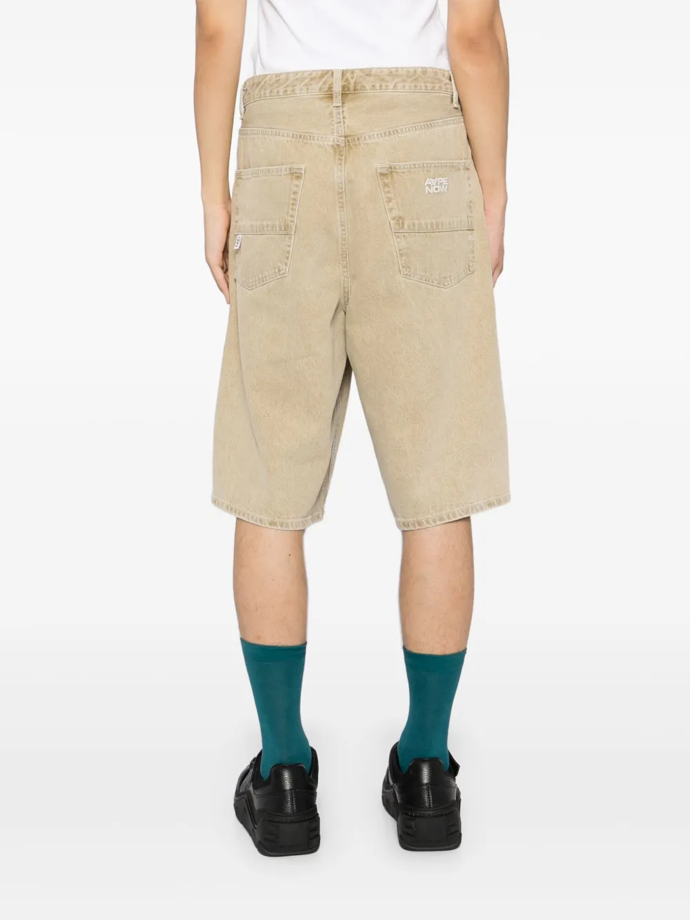 AAPE BY *A BATHING APE Denim shorts Blauw