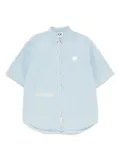 AAPE BY *A BATHING APE® logo-patch denim shirt - Blue