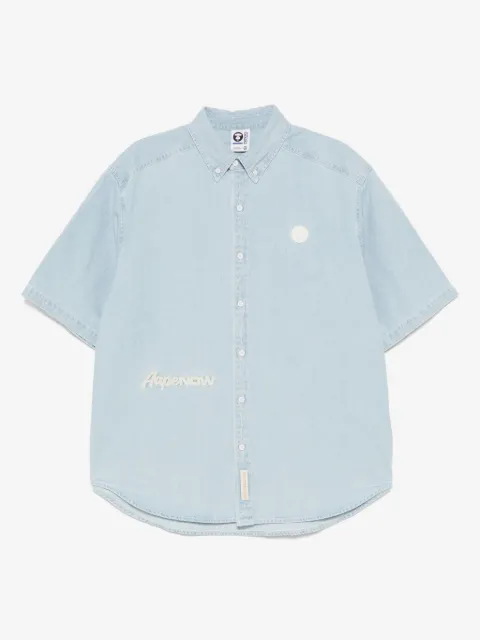 AAPE BY *A BATHING APE® camisa de mezclilla con parche del logo
