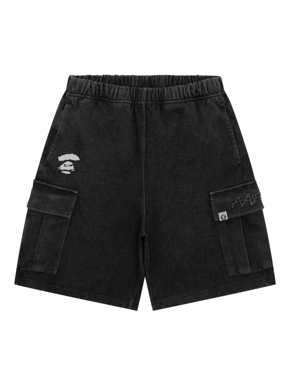 AAPE BY *A BATHING APE® logo-patch shorts | Black | Image 1