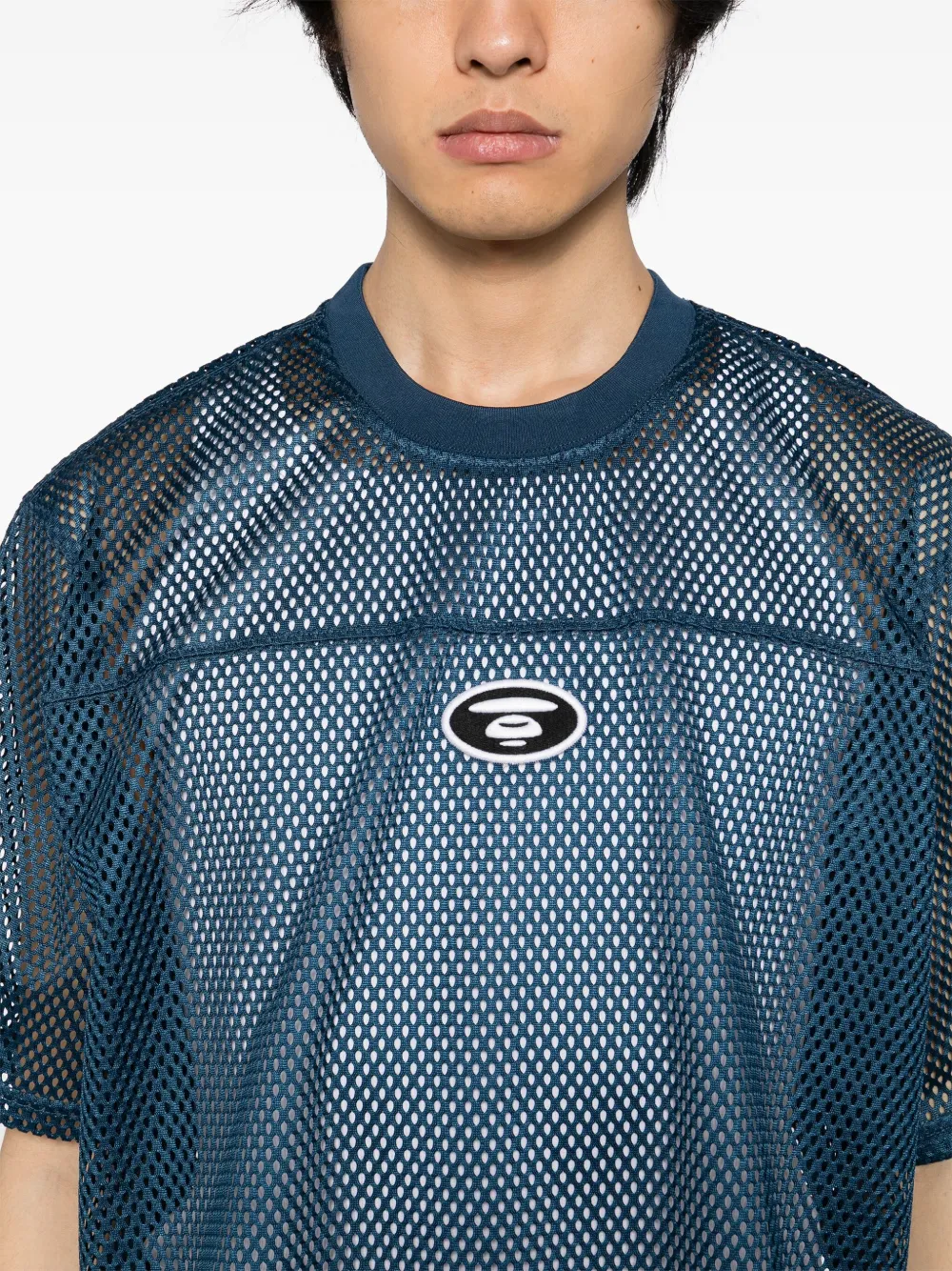 AAPE BY *A BATHING APE T-shirt met logopatch Blauw