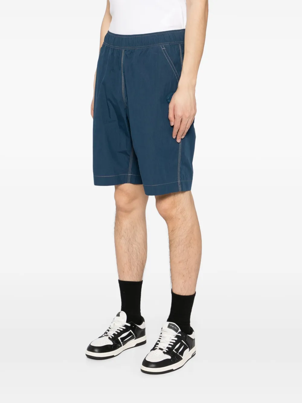 AAPE BY *A BATHING APE Shorts met logopatch Blauw