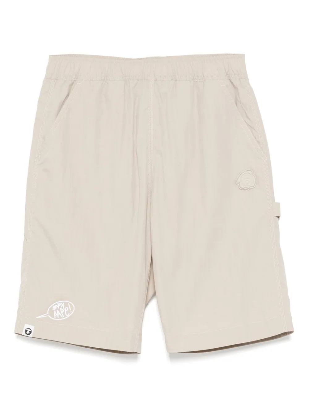 AAPE BY *A BATHING APE® logo-patch shorts | Neutrals | Image 1