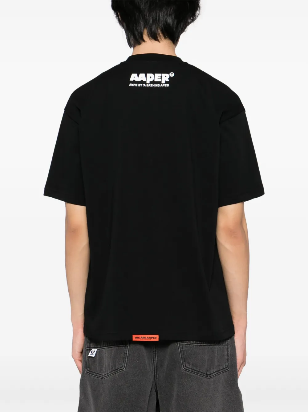 AAPE BY *A BATHING APE T-shirt met grafische print Zwart