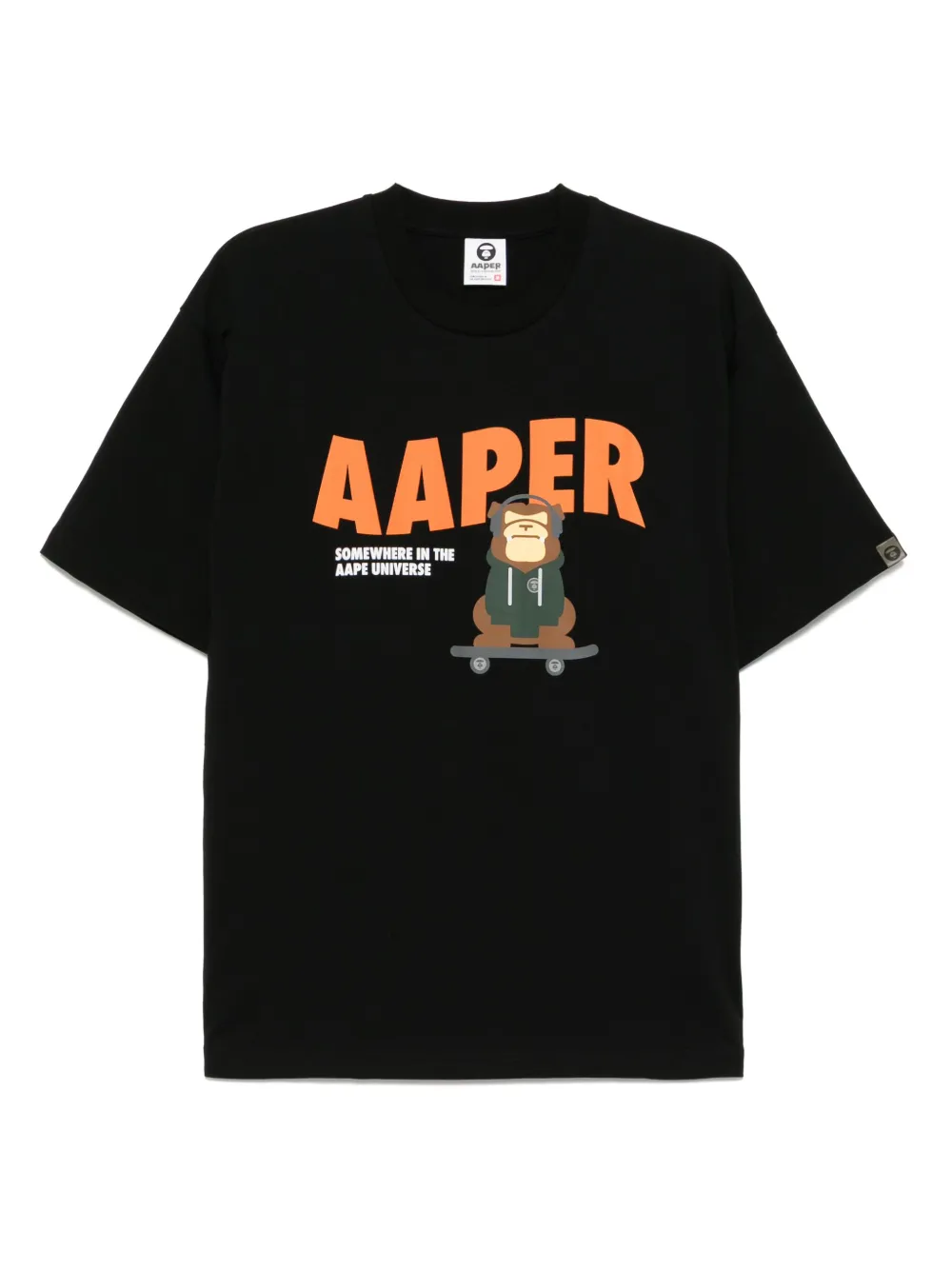 AAPE BY *A BATHING APE® playera con estampado gráfico | negro | Image 1