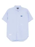 izzue logo-patch shirt - Blue