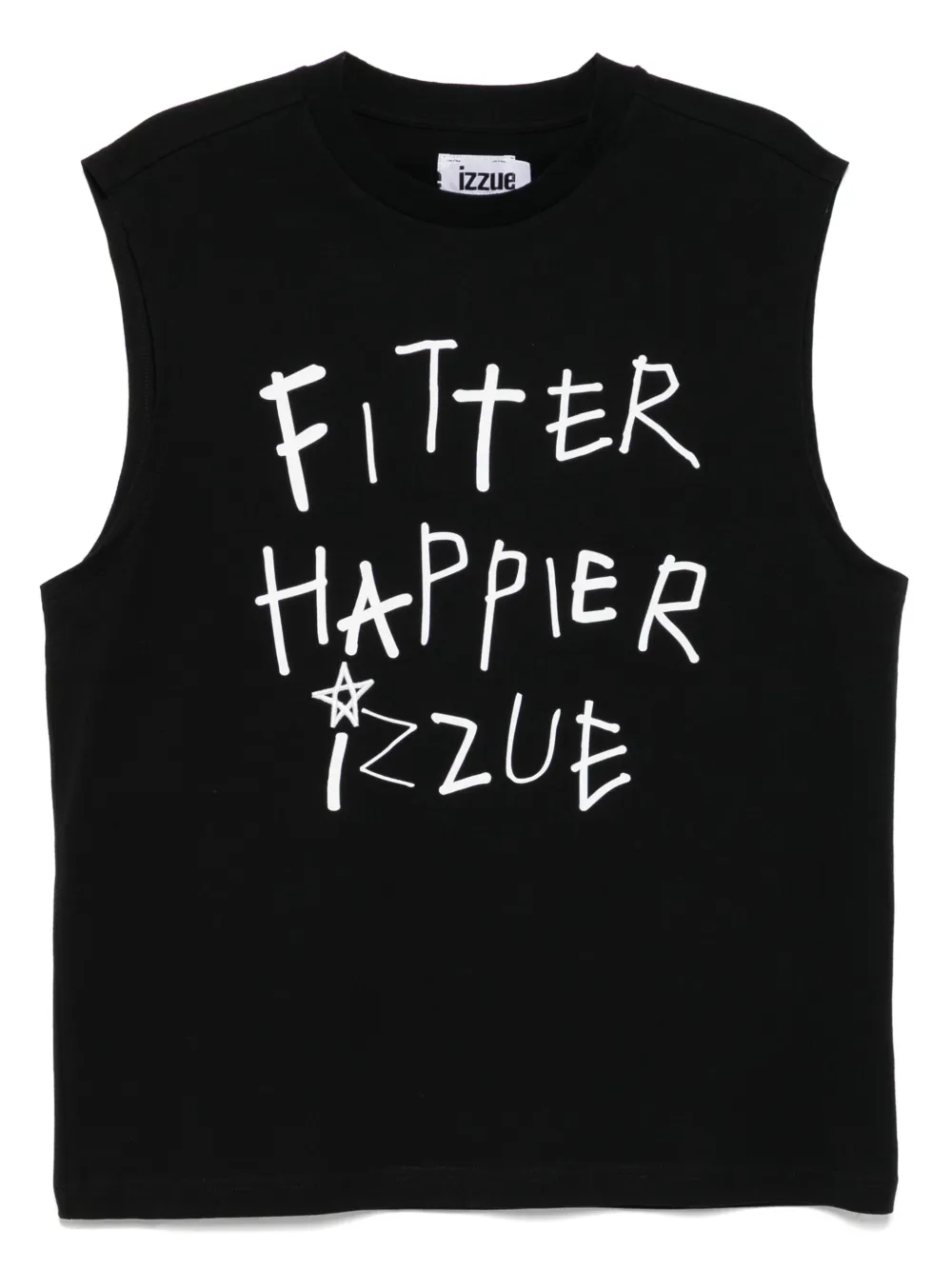 izzue graphic-print vest | Black | Image 1