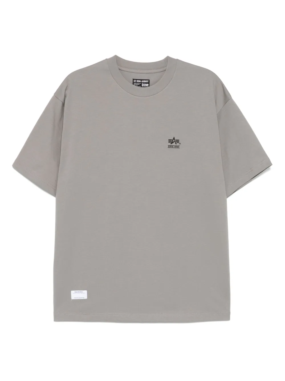 Izzue T-shirt met geborduurd logo Grijs