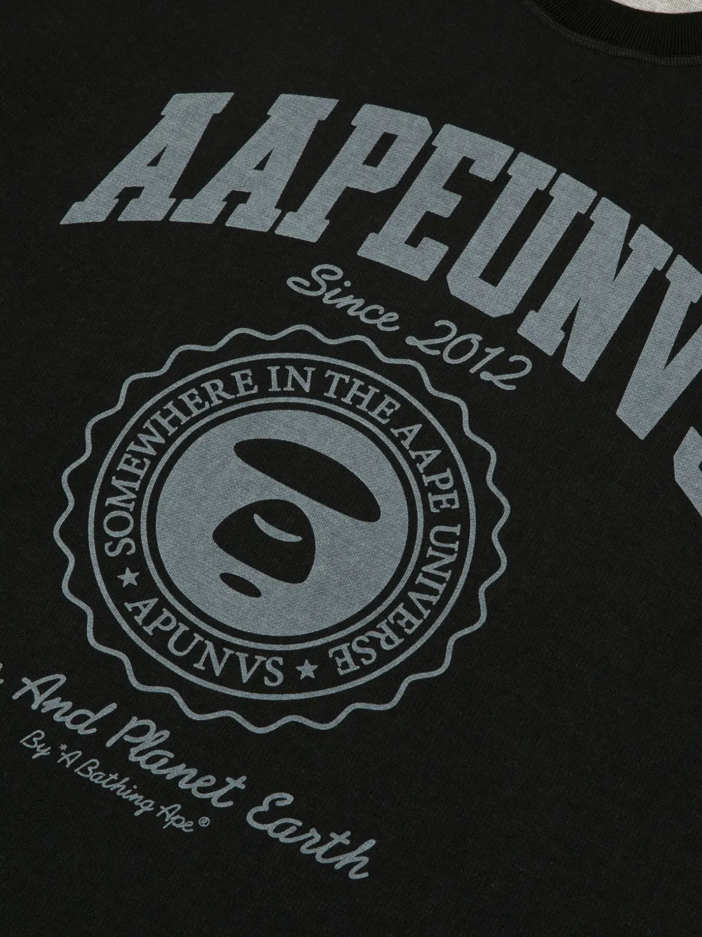 AAPE BY *A BATHING APE Omkeerbaar T-shirt met print Zwart