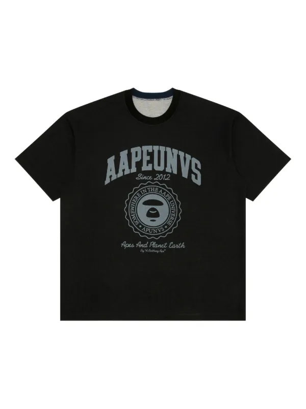AAPE BY *A BATHING APE® Printed Reversible T-shirt Black