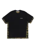 A BATHING APE® camouflage-panelled T-shirt - Black