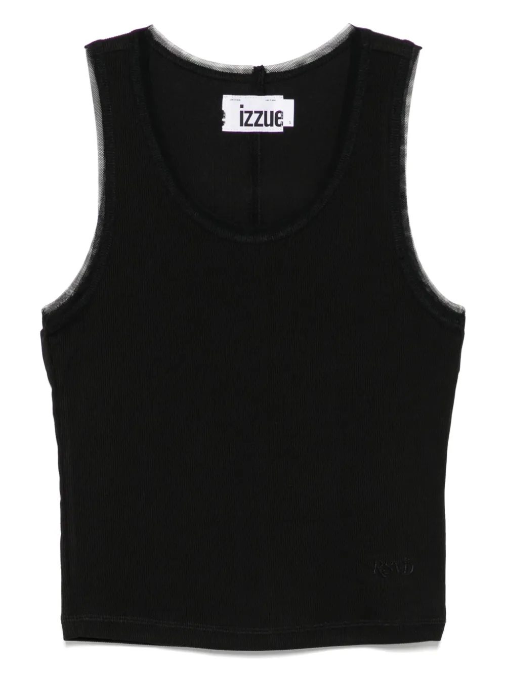 Izzue Tanktop met borduurwerk Zwart