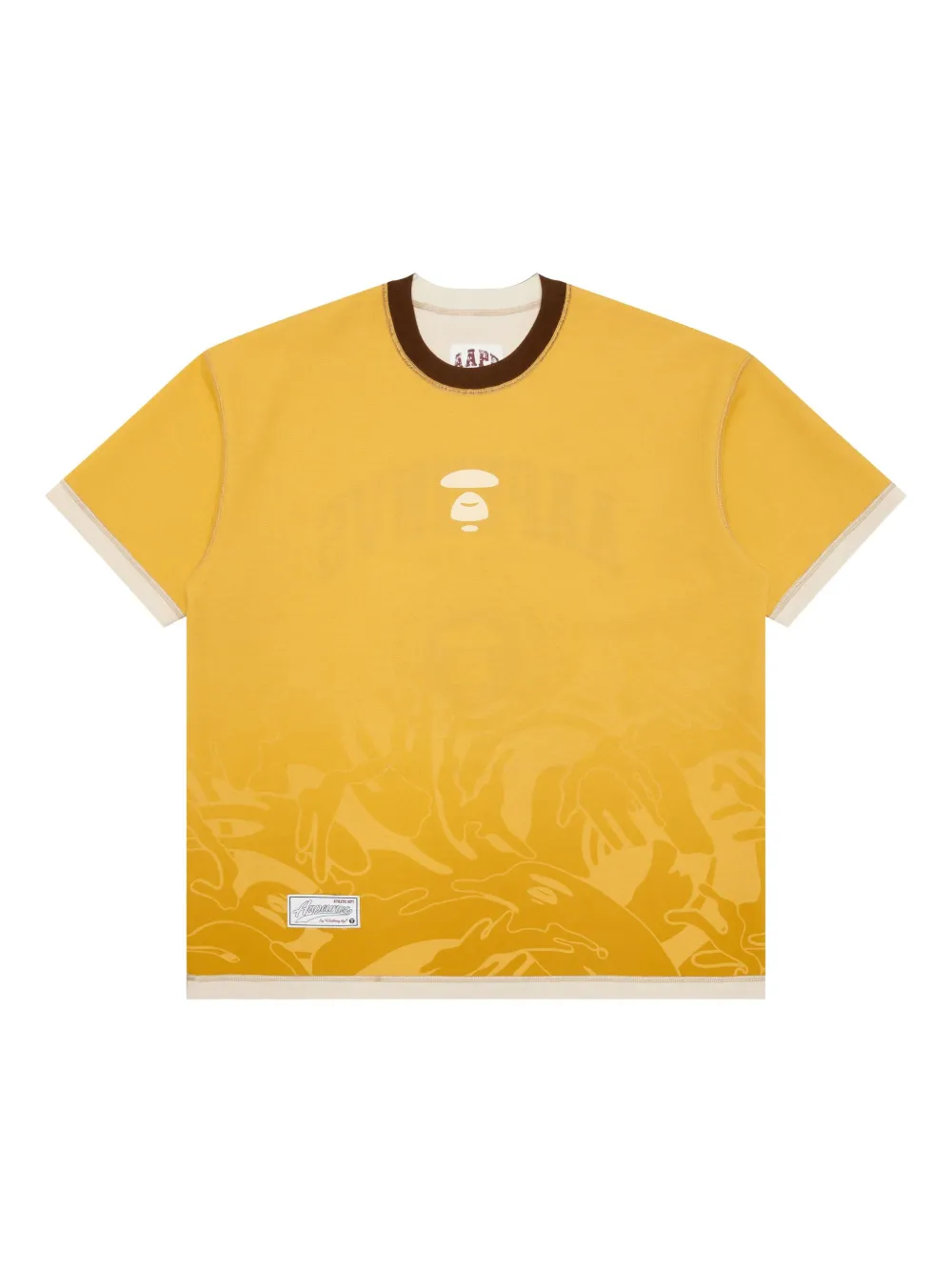 AAPE BY *A BATHING APE Omkeerbaar T-shirt met print Beige