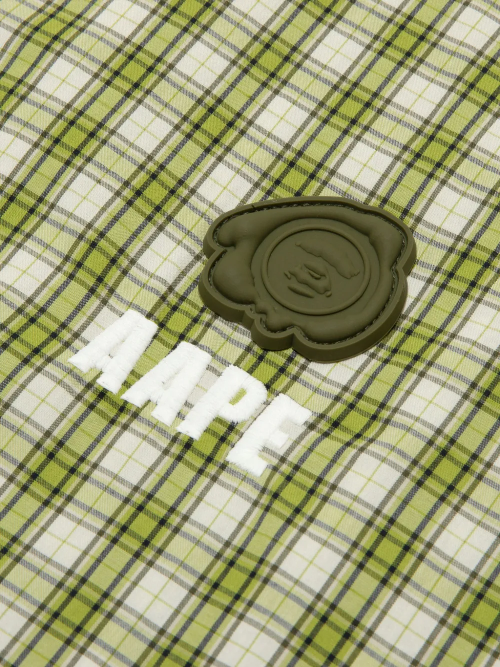 AAPE BY *A BATHING APE Geruit overhemd Groen