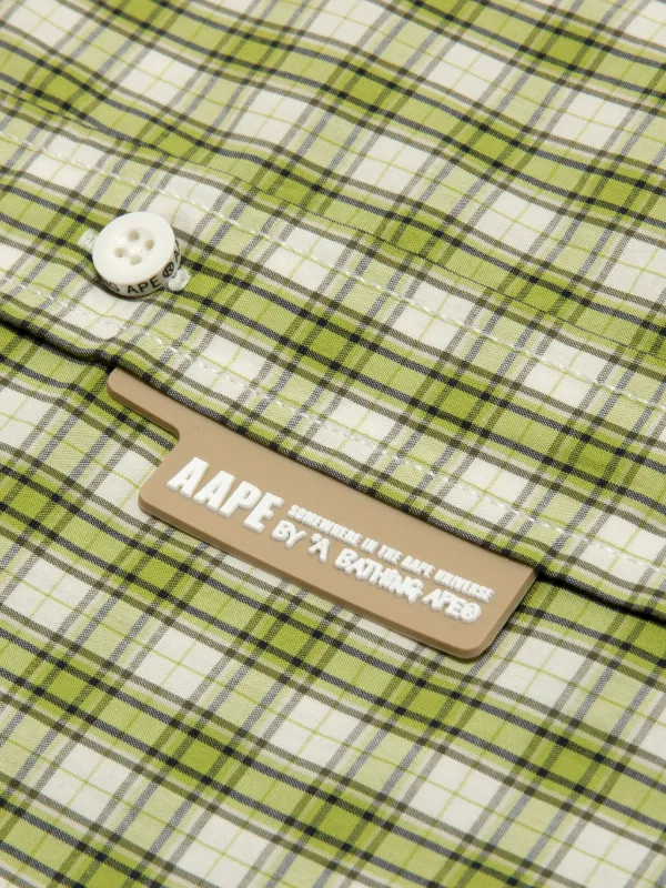 A Bathing Ape グリーンチェックシャツ 2XL AAPE BY *A BATHING APE® チェック シャツ | グリーン | FARFETCH JP