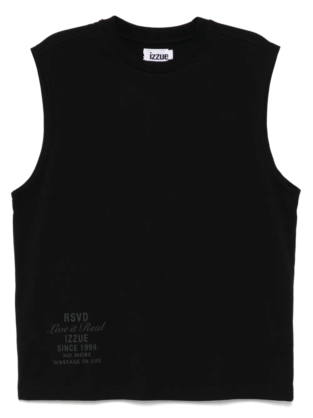 izzue logo-print vest | Black | Image 1