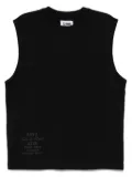 izzue logo-print vest - Black