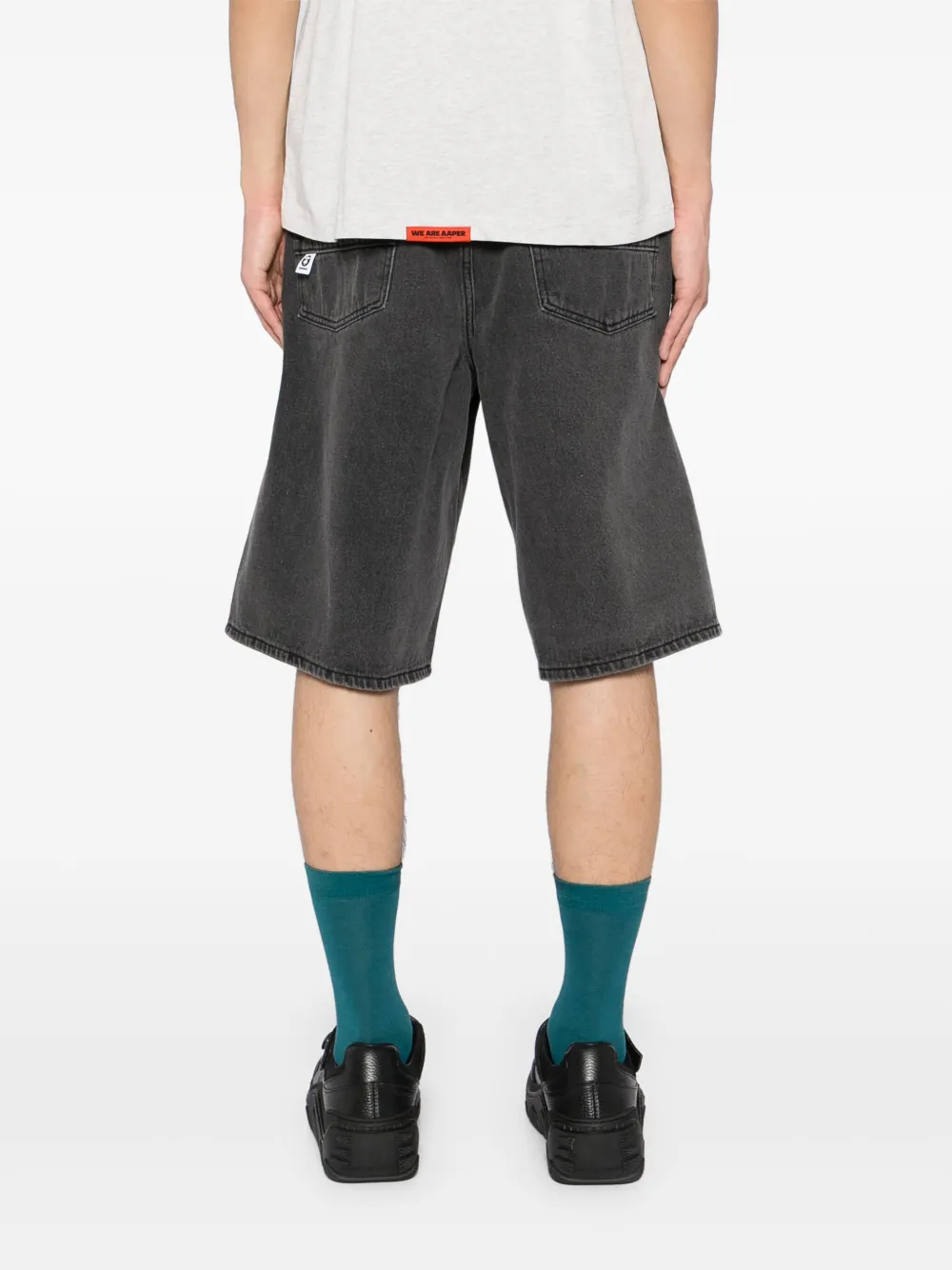 AAPE BY *A BATHING APE Denim shorts Zwart
