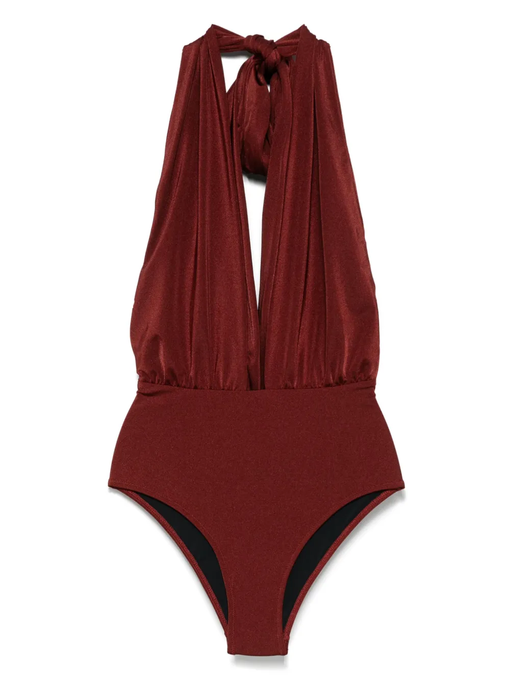 Anjuna gathered-detail swimsuit - Marrone
