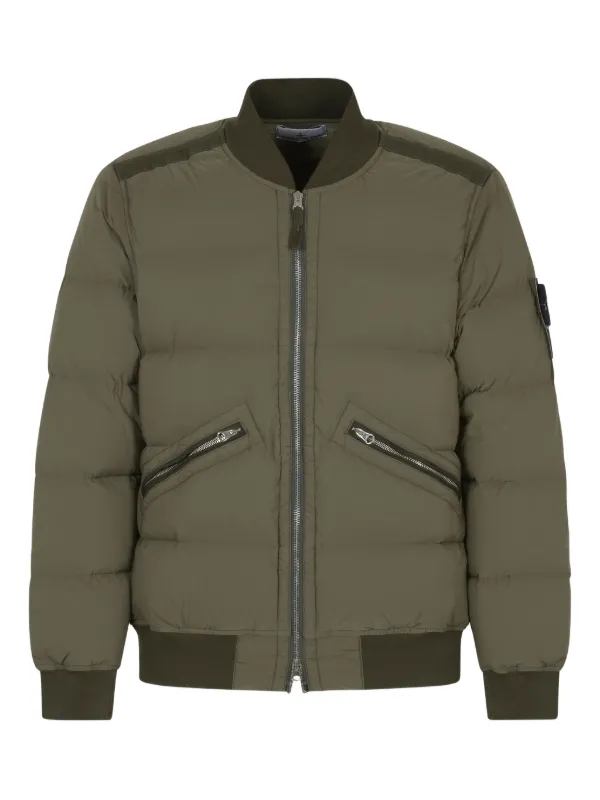 Stone Island Compass-badge Bomber Jacket Green FARFETCH JO