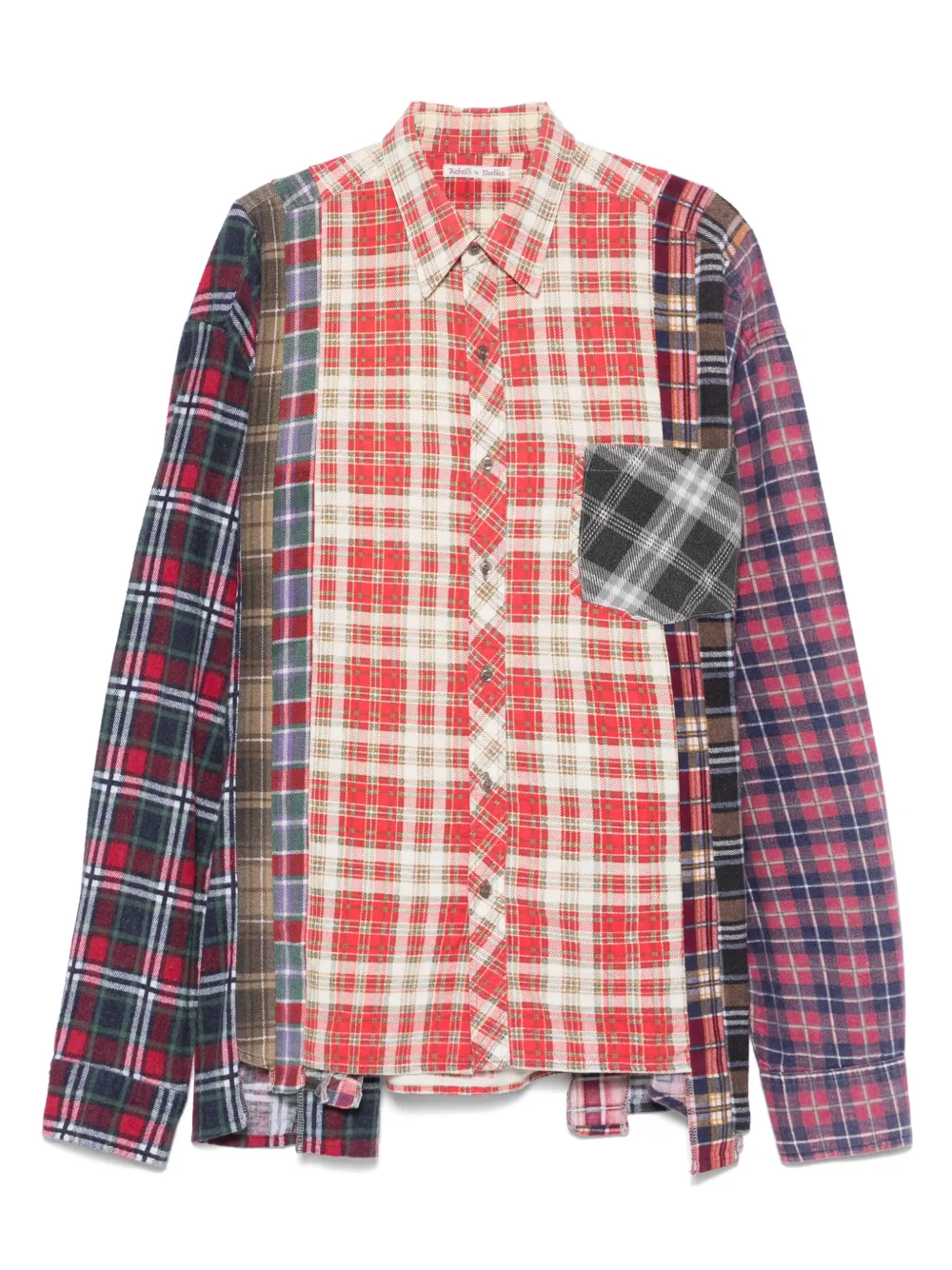 Needles panelled shirt | Red | Image 1