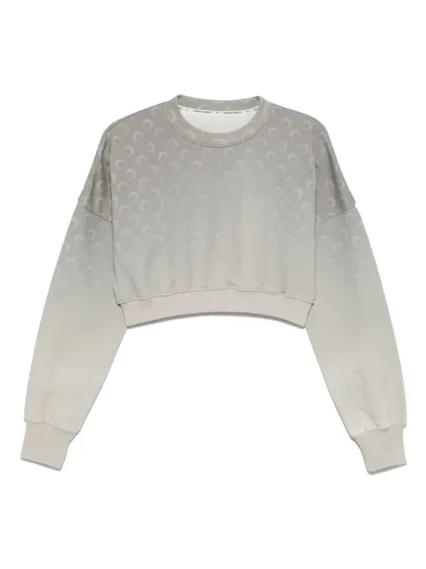 Marine Serre moon fleece cropped sweatshirt