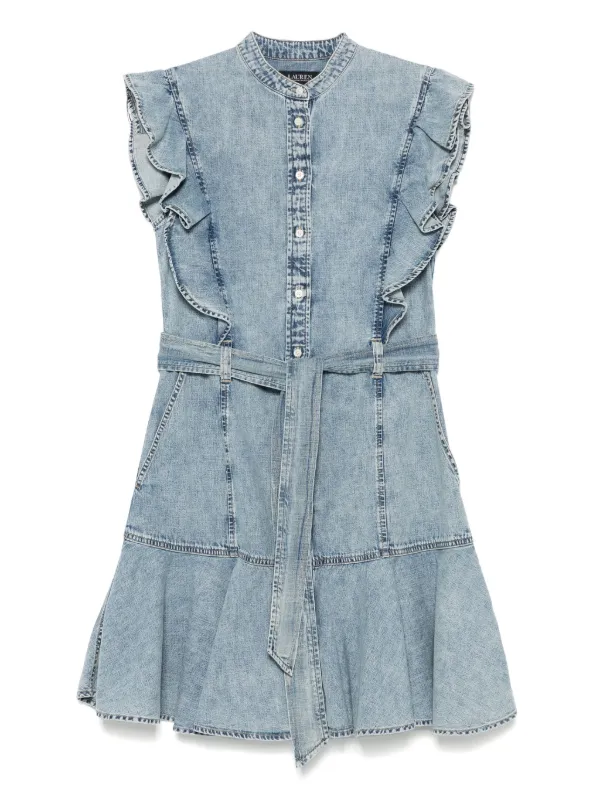 knee length dresses for ladies Alicia Floral Smocked Mini Dress Light-Blue / Xs by Sugarlips main image 0