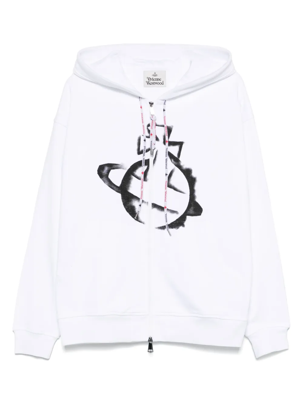Vivienne Westwood Hoodie met rits en Orb-print Wit