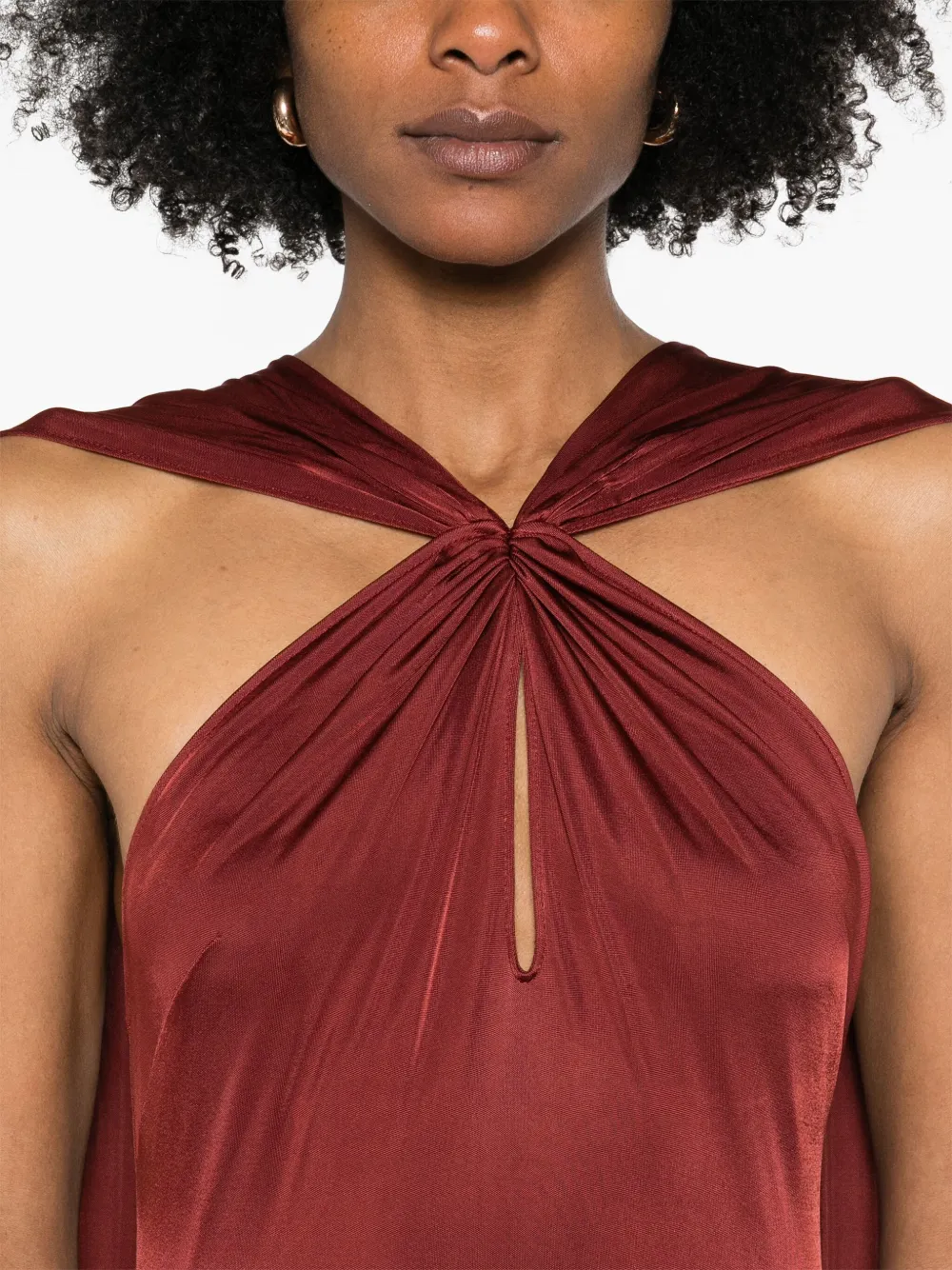 The New Arrivals Ilkyaz Ozel Maia maxi-dress Rood