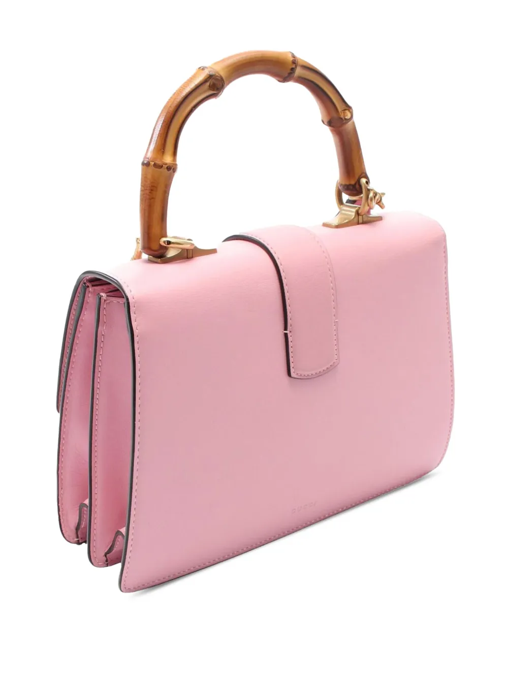 Pre-owned Gucci 2016-2024 Medium Leather Bamboo Dionysus Web Satchel In Pink
