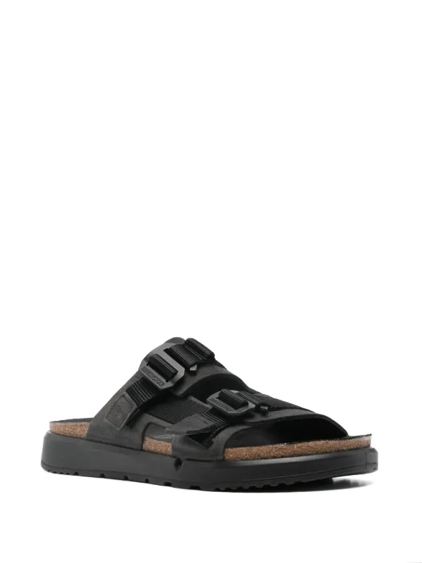 サンダル Birkenstock Black Shinjuku Sandal Shinjuku Leather-Textile Black | BIRKENSTOCK