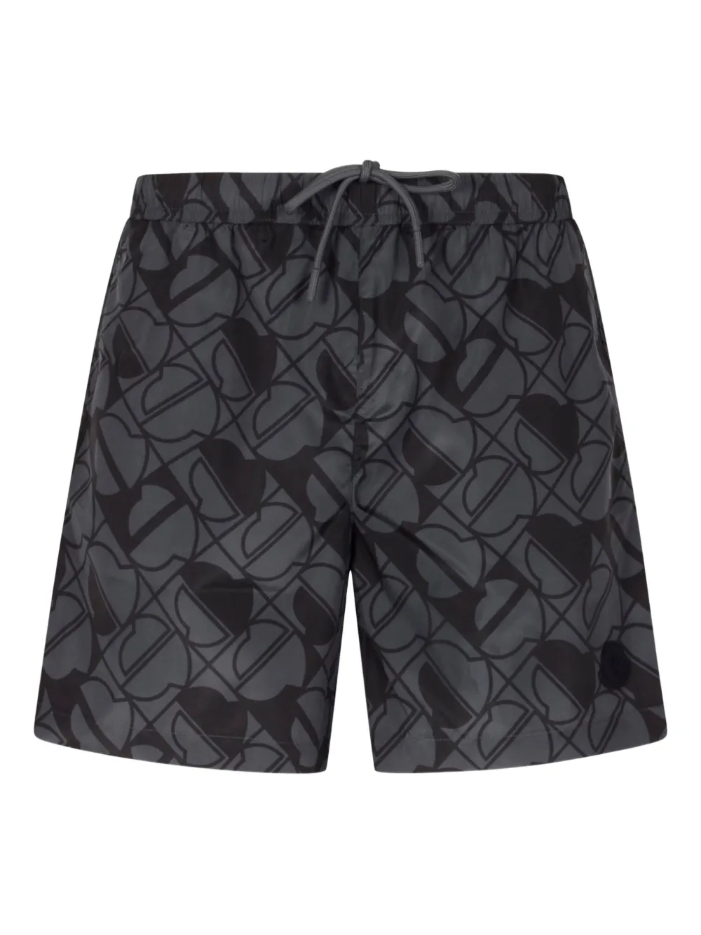 Moncler monogram swim shorts | Black | Image 1