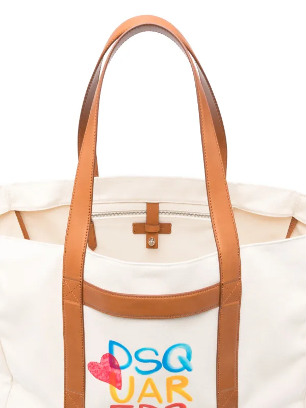 DSQUARED2 ロゴ トートバッグ | ニュートラル | FARFETCH JP
