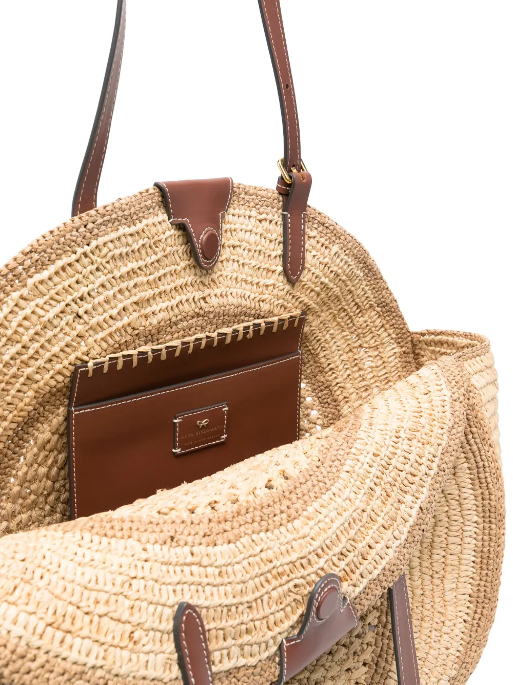 Anya Hindmarch Shopper met geborduurde strik Beige