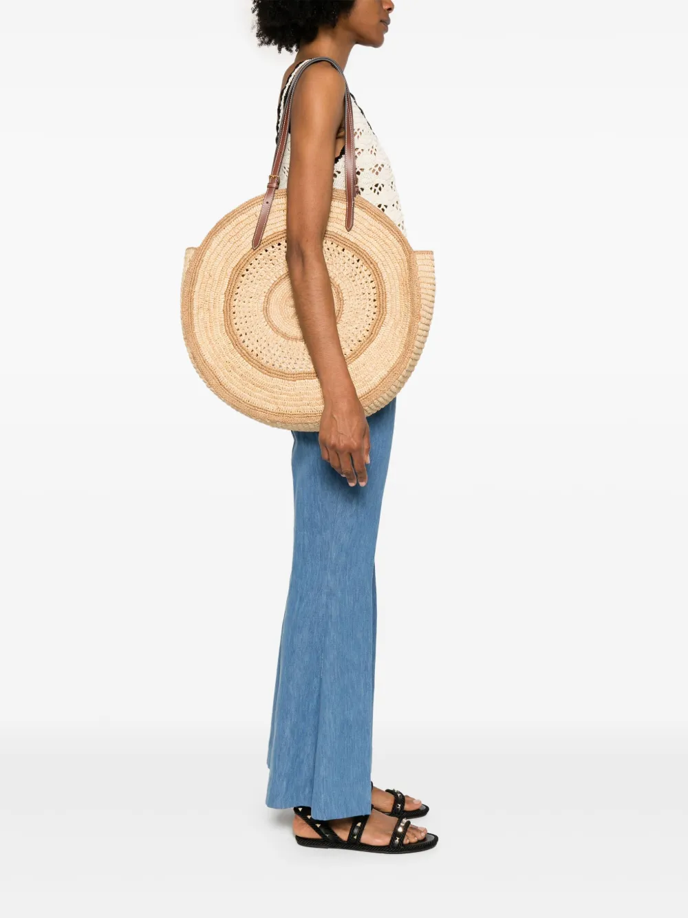 Anya Hindmarch Shopper met geborduurde strik - Beige