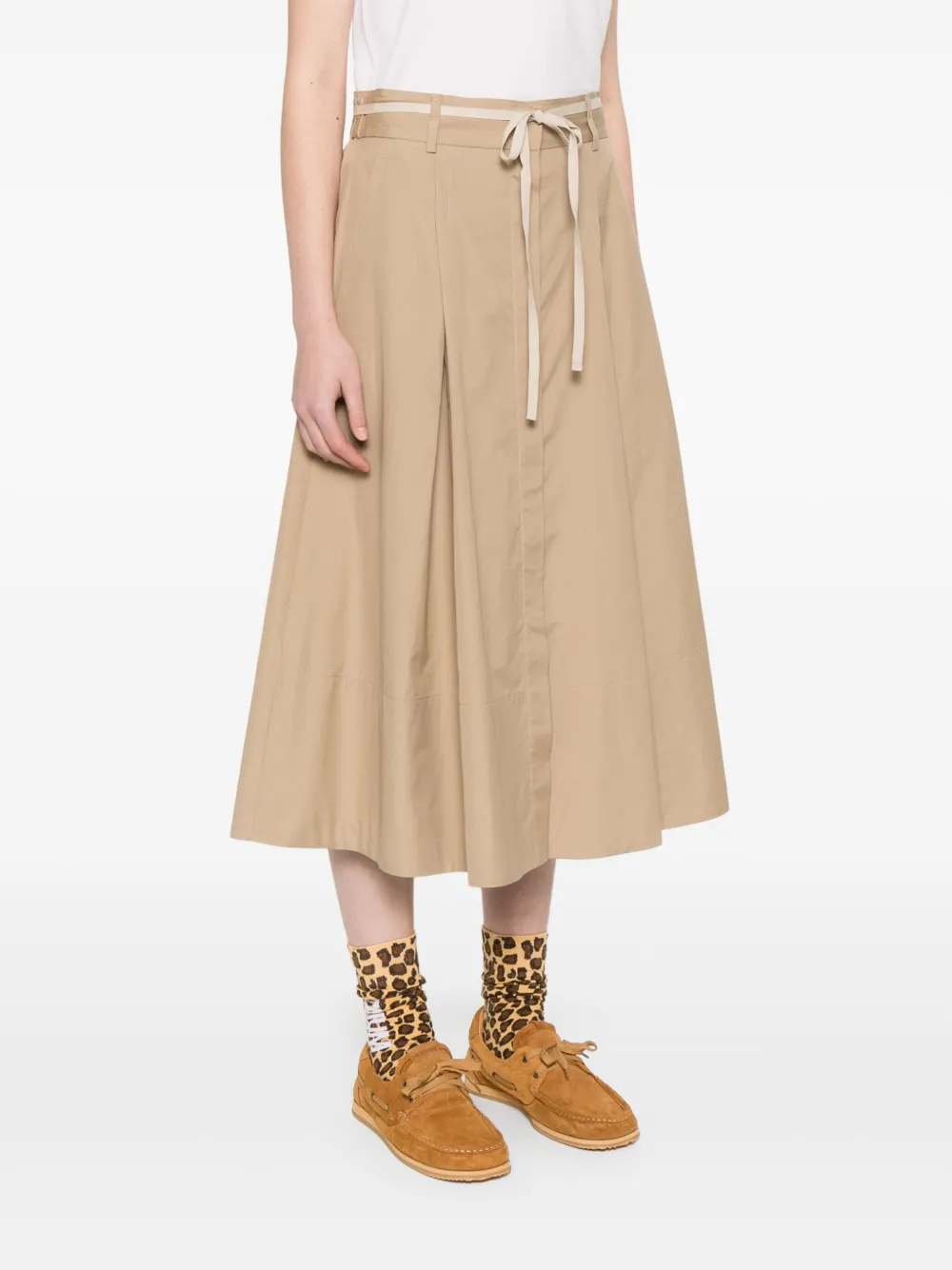 Shop Vince Cotton Midi Skirt