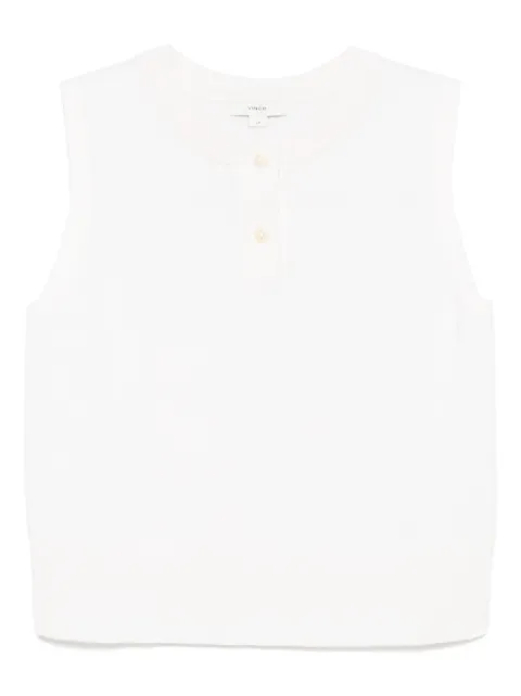 Vince top Henley de tejido