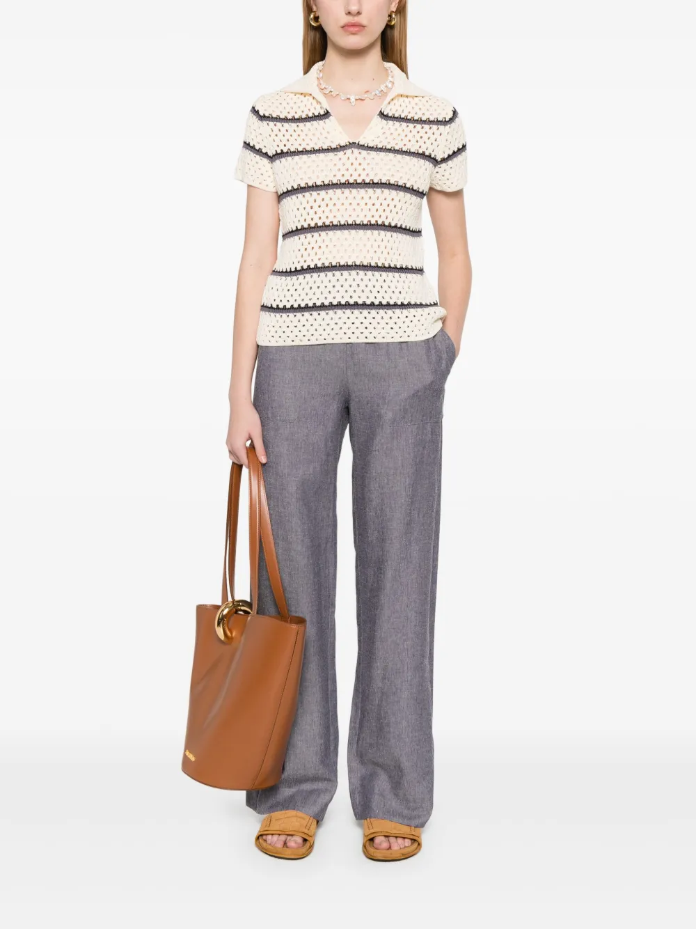 Vince macrame striped top | T-Shirts & Jersey Shirts | Image 2