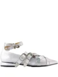 Toga Pulla buckle-strap pointed ballet flats - Silver