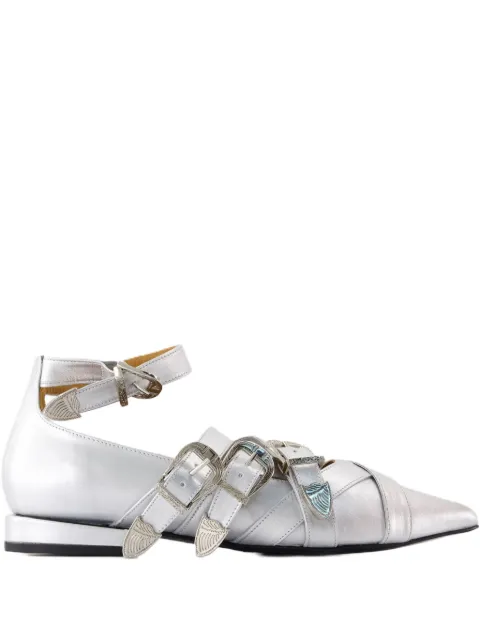 Toga Pulla buckle-strap pointed ballet flats