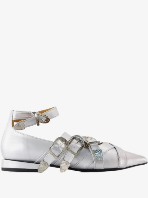 Toga Pulla buckle-strap pointed ballet flats