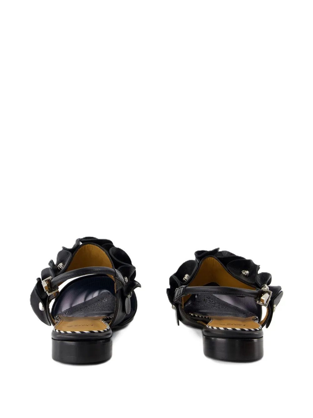 Toga Pulla leather ballerina shoes Black
