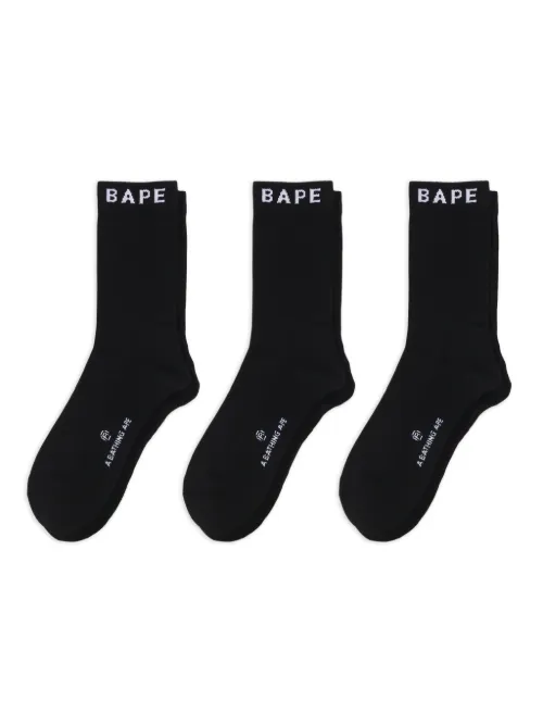 Lot de trois paires de chaussettes à logo - A BATHING APE® - Modalova