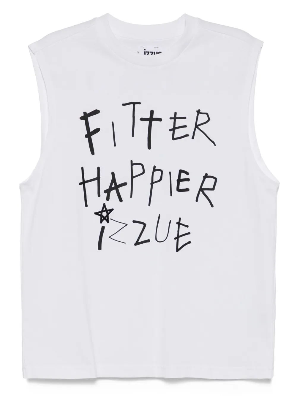izzue graphic-print vest | White | Image 1