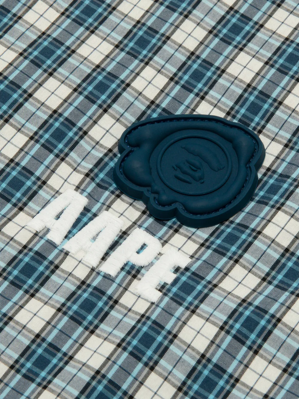 AAPE BY *A BATHING APE Geruit overhemd Blauw
